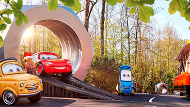Atracción Cars road trip, Parque Walt Disney Studios.