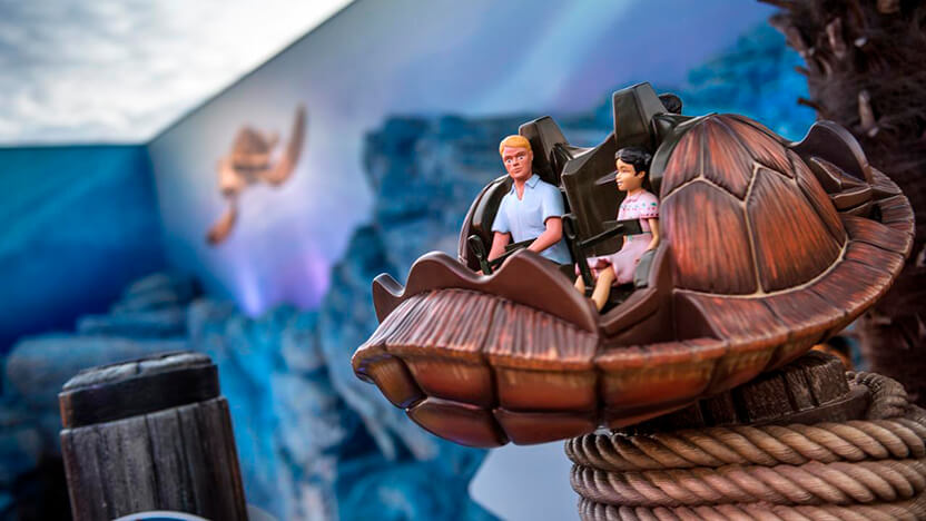 Montaña rusa Crush's coaster.