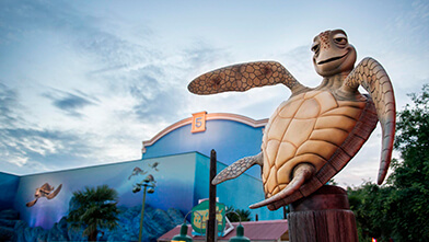 Atracción Crush's coaster, Parque Walt Disney Studios.