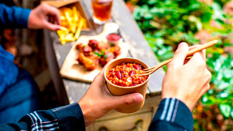 Opciones de menú Last chance cafe.