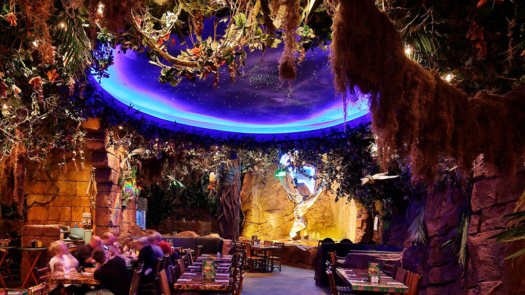 Decoración Rainforest café.