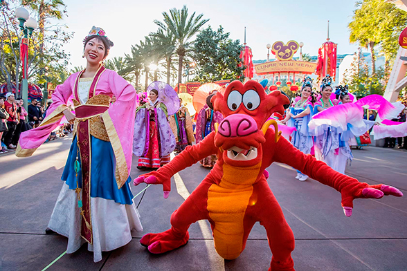 Mulan's Lunar New Year Procession - Disney California Adventure Park.