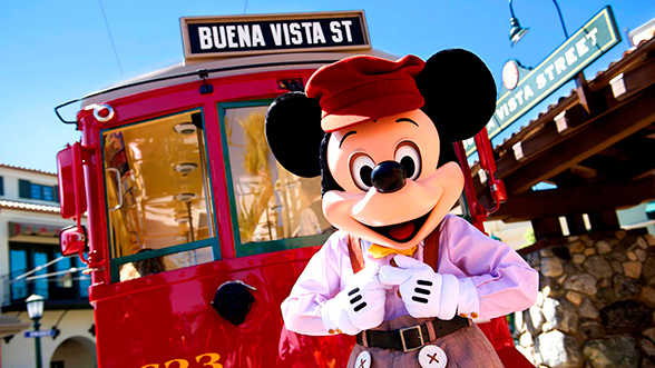 See Disney Pals on Buena Vista Street - Disney California Adventure Park.