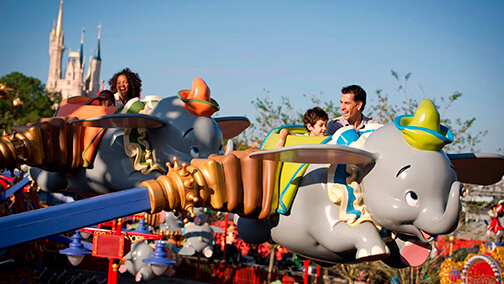 Dumbo the Flying Elephant - Journey of the Little Mermaid - Magic Kingdom